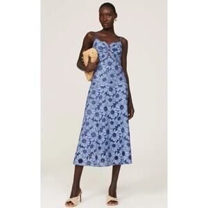 Sandro Fiby - Blue Floral Midi Dress